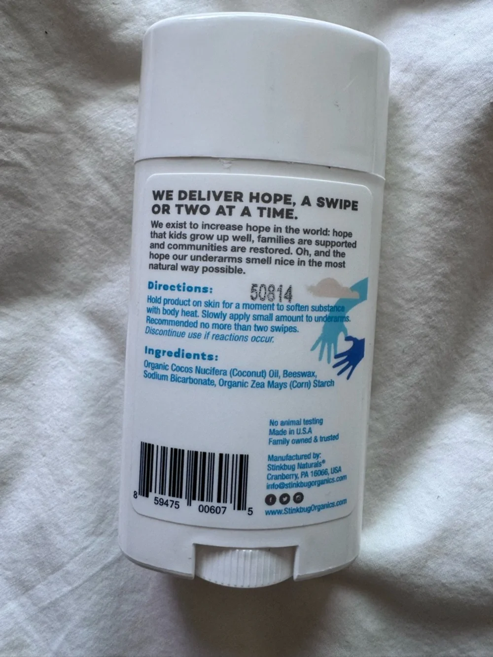 NWOT Life Doesn't Stink Unscented Deodorant - Stinkbug